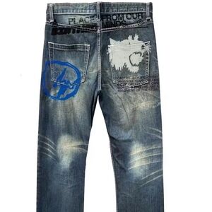Fragment X Cactus Jack by Travis Scott Distressed Blue Jeans